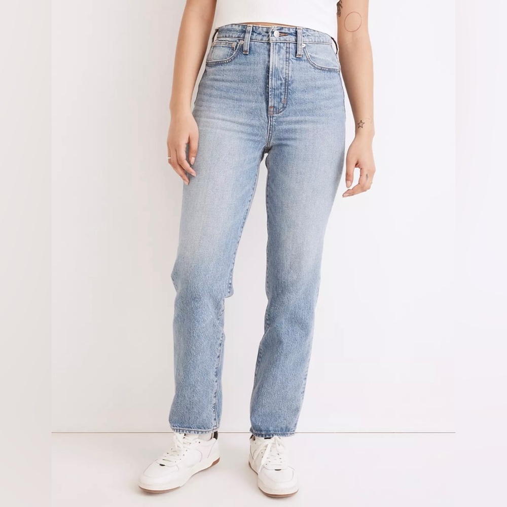 Madewell Curvy Perfect Vintage Straight Jean in Seyland Wash Jeans Sz 29 NF153